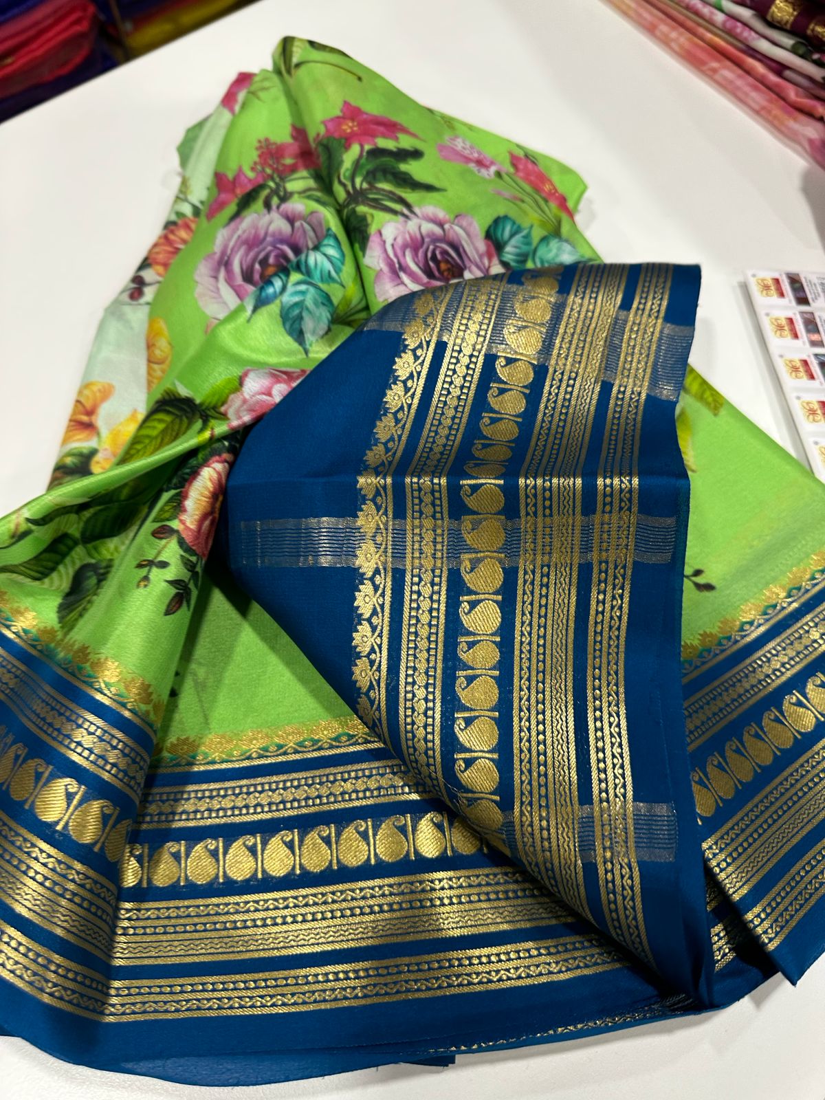 Authentic Pure Mysore Silk Digital Printed Saree