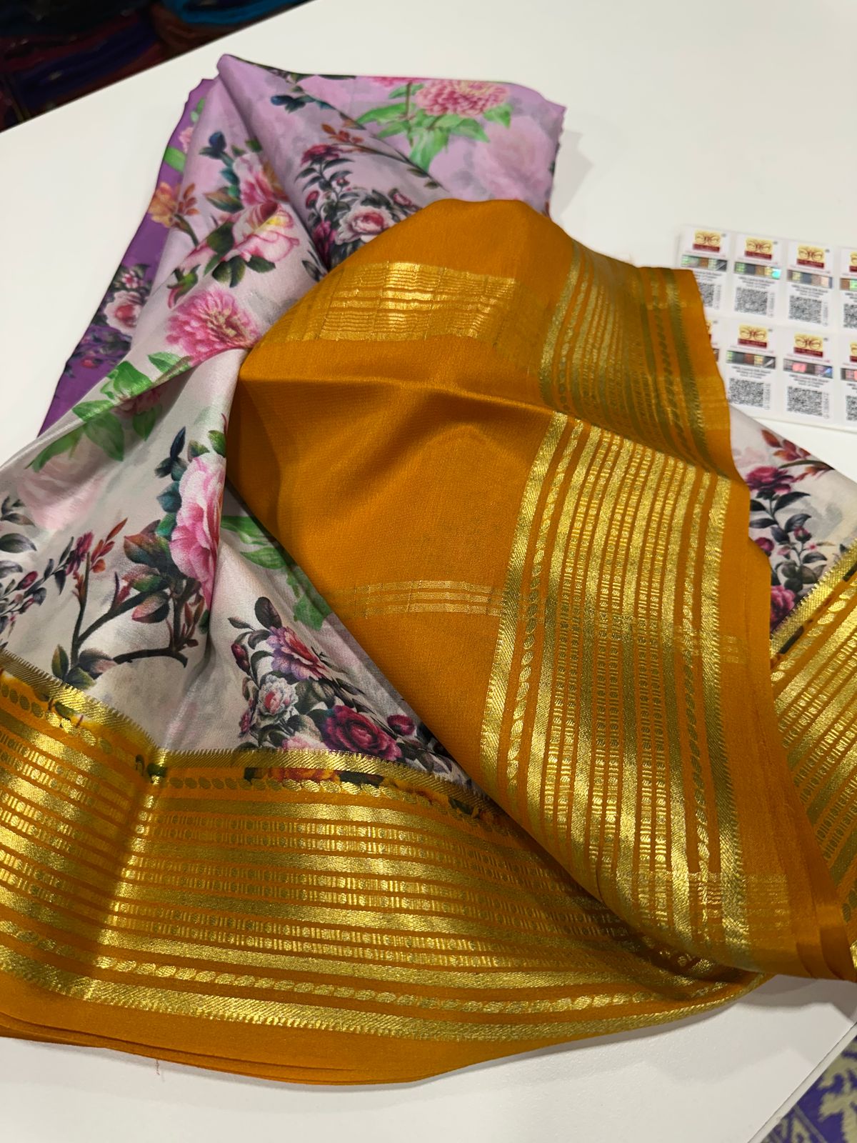 Authentic Pure Mysore Silk Digital Printed Saree