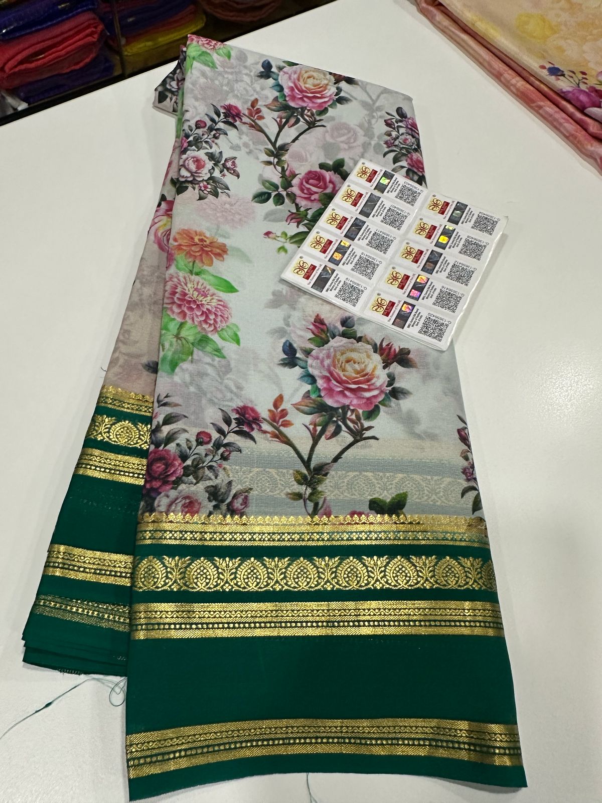 Authentic Pure Mysore Silk Digital Printed Saree