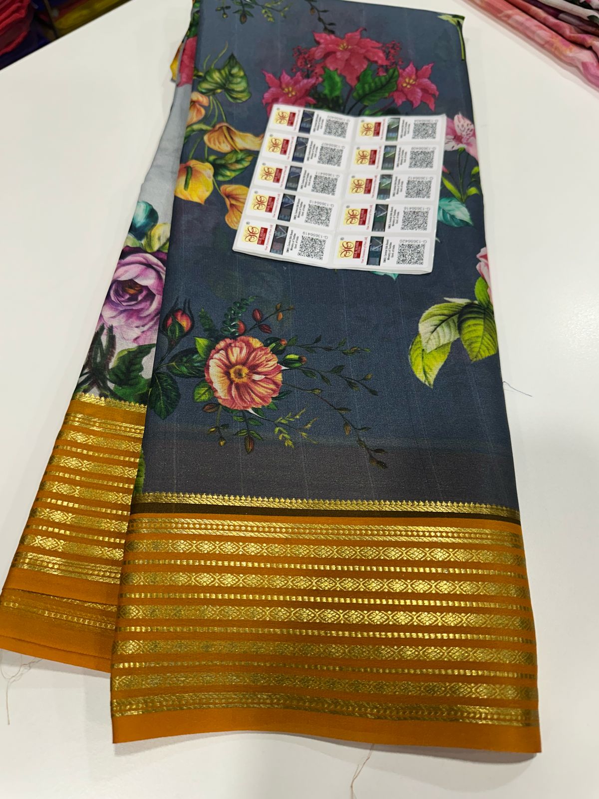 Authentic Pure Mysore Silk Digital Printed Saree