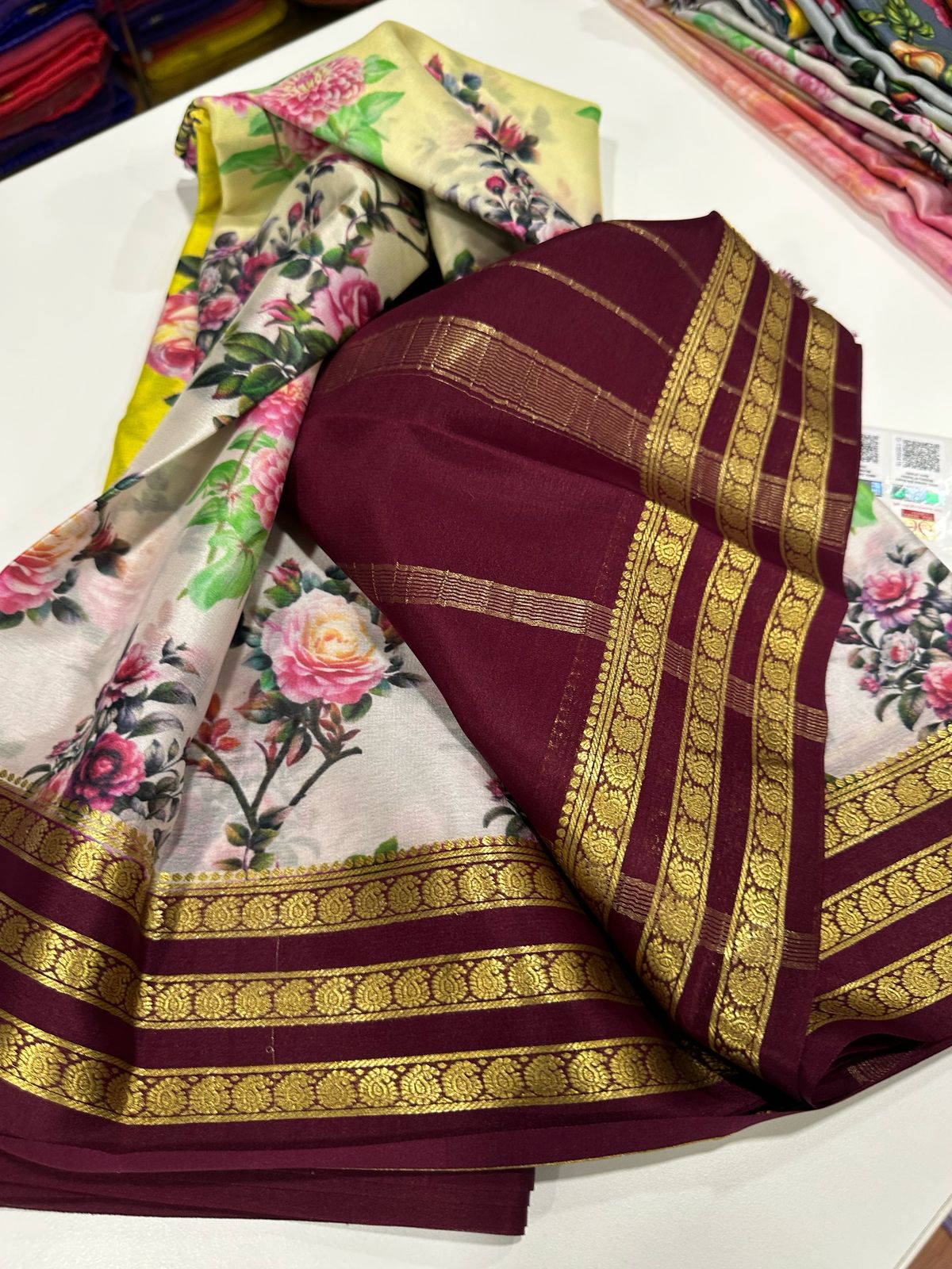 Authentic Pure Mysore Silk Digital Printed Saree