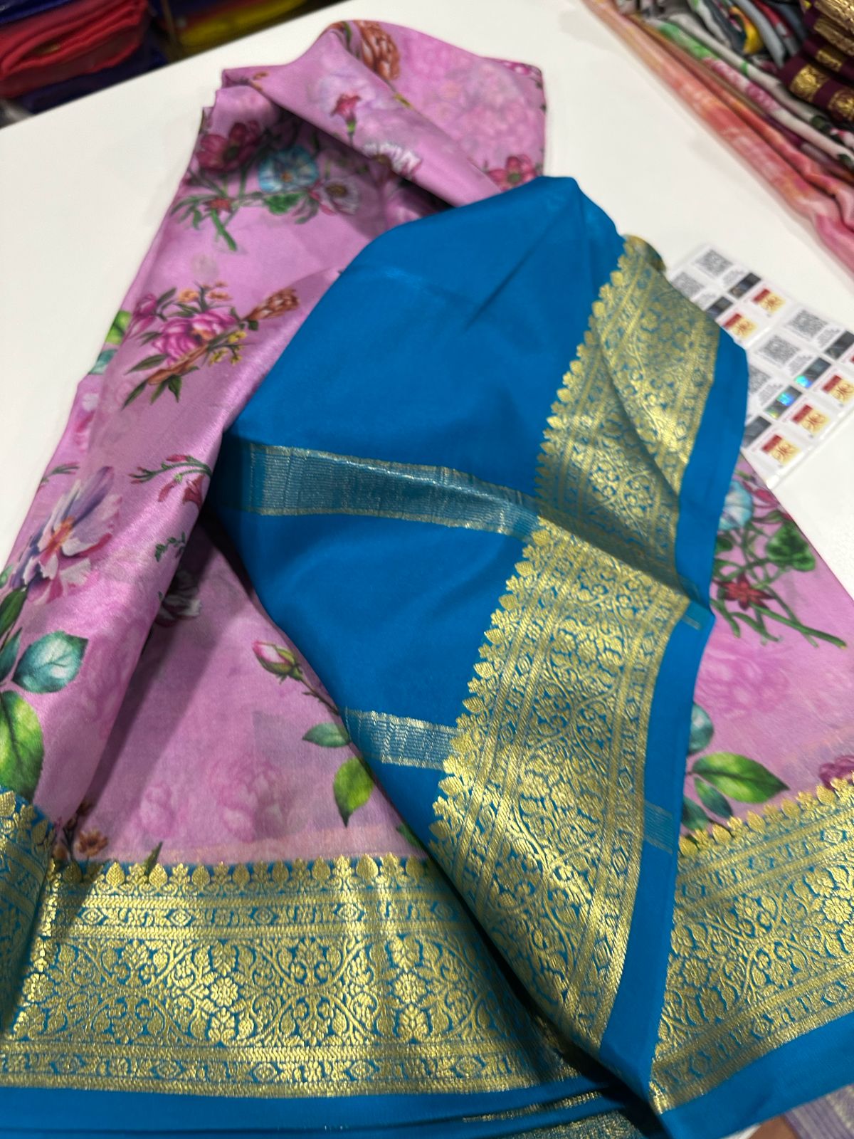 Authentic Pure Mysore Silk Digital Printed Saree
