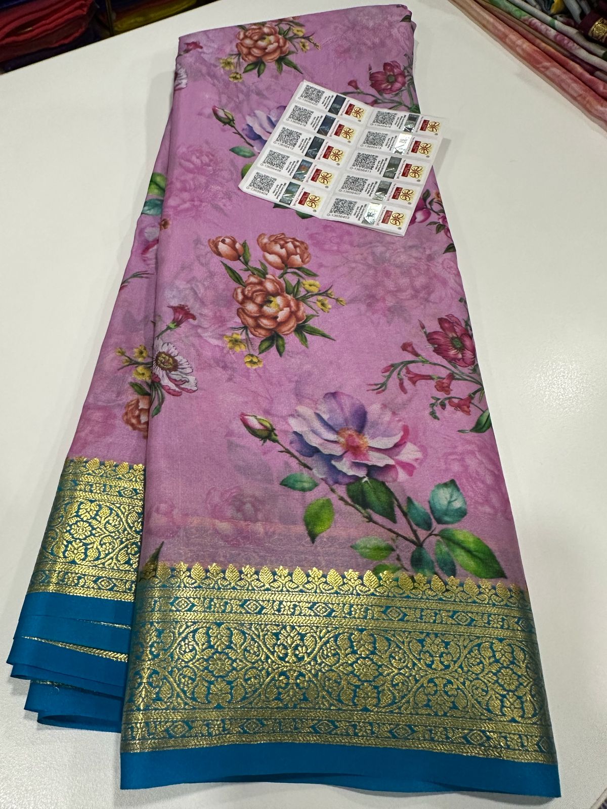 Authentic Pure Mysore Silk Digital Printed Saree