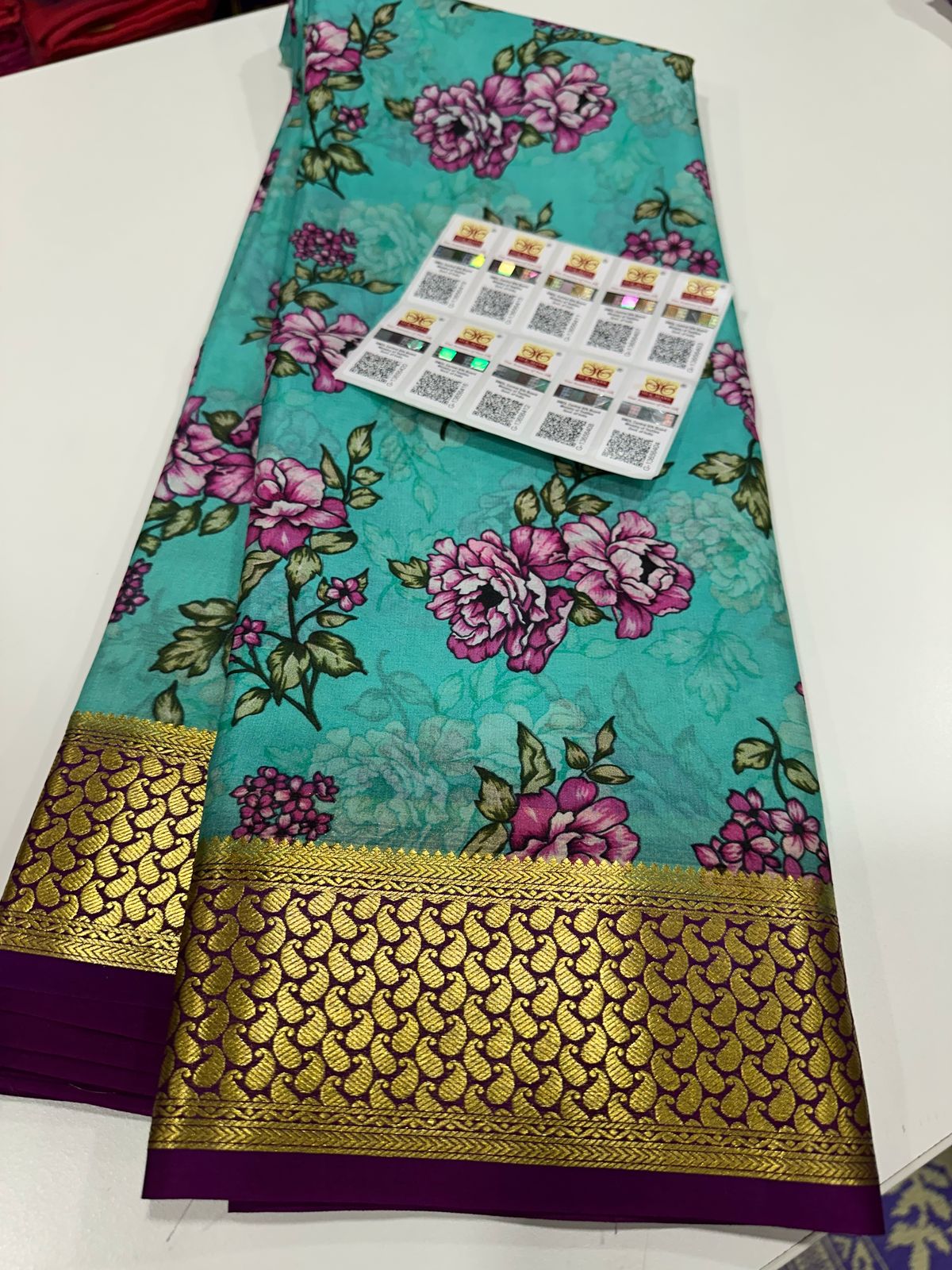 Authentic Pure Mysore Silk Digital Printed Saree