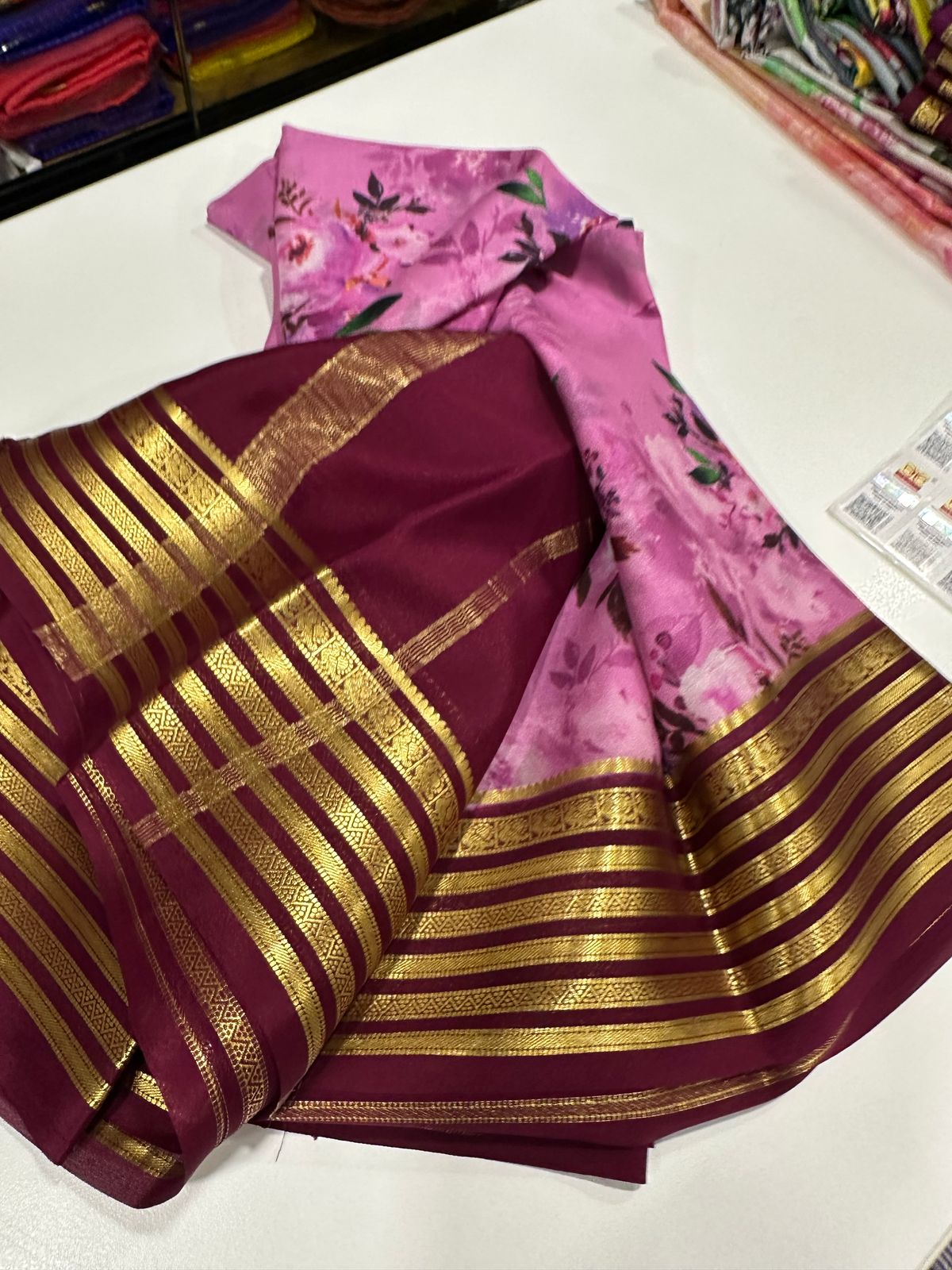 Authentic Pure Mysore Silk Digital Printed Saree