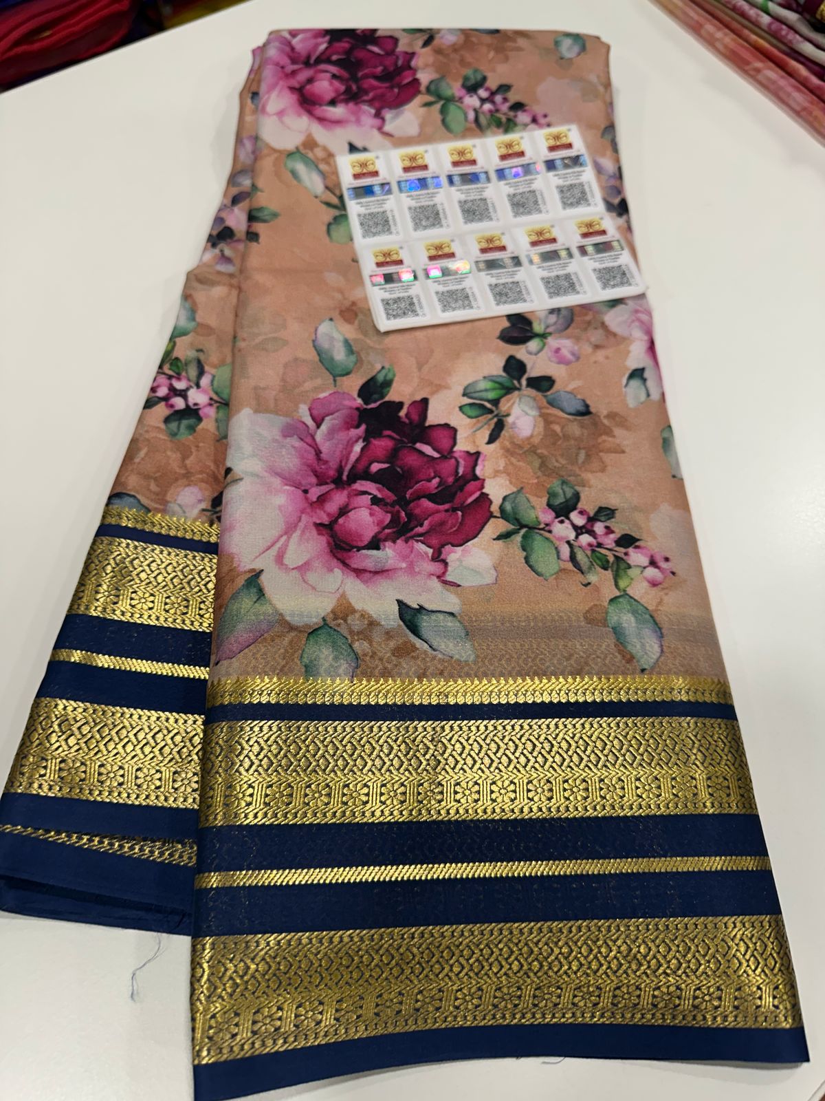 Authentic Pure Mysore Silk Digital Printed Saree