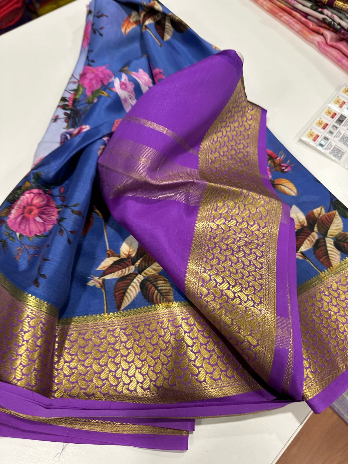 Authentic Pure Mysore Silk Digital Printed Saree