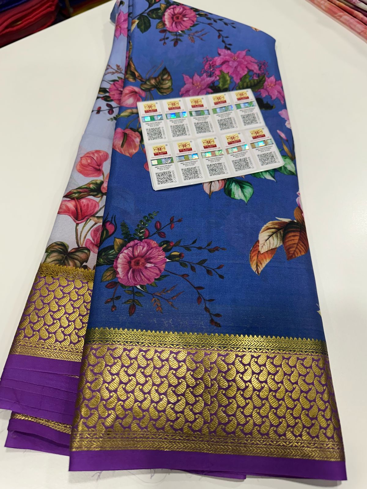Authentic Pure Mysore Silk Digital Printed Saree
