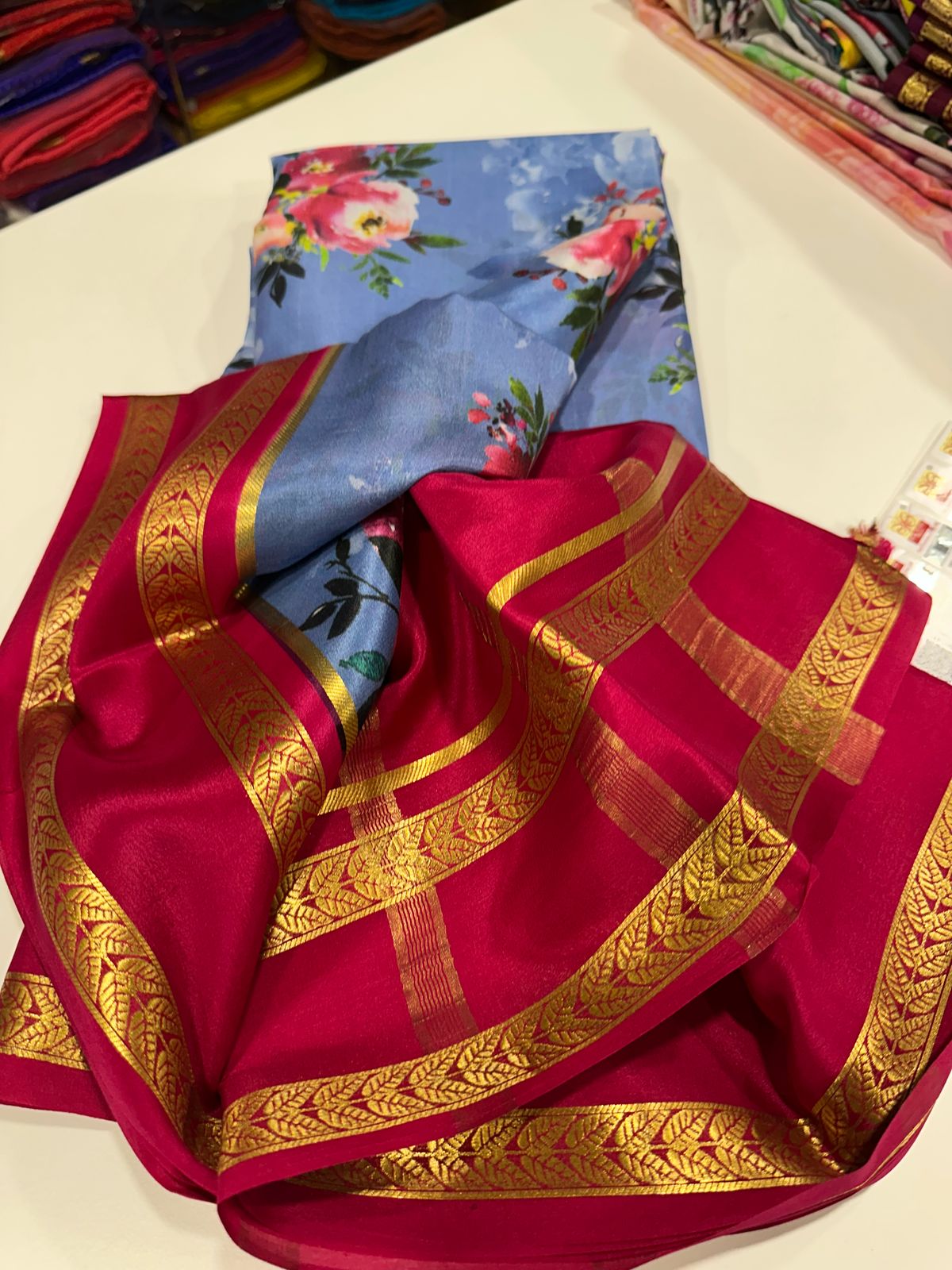 Authentic Pure Mysore Silk Digital Printed Saree