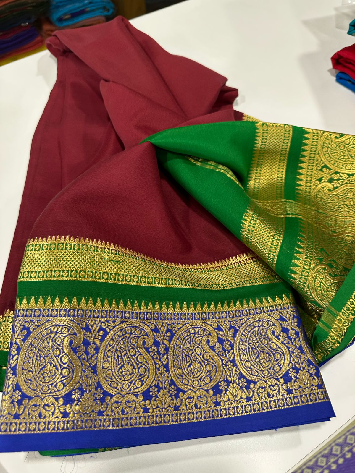 Pure Mysore Silk Traditional Wedding Saree