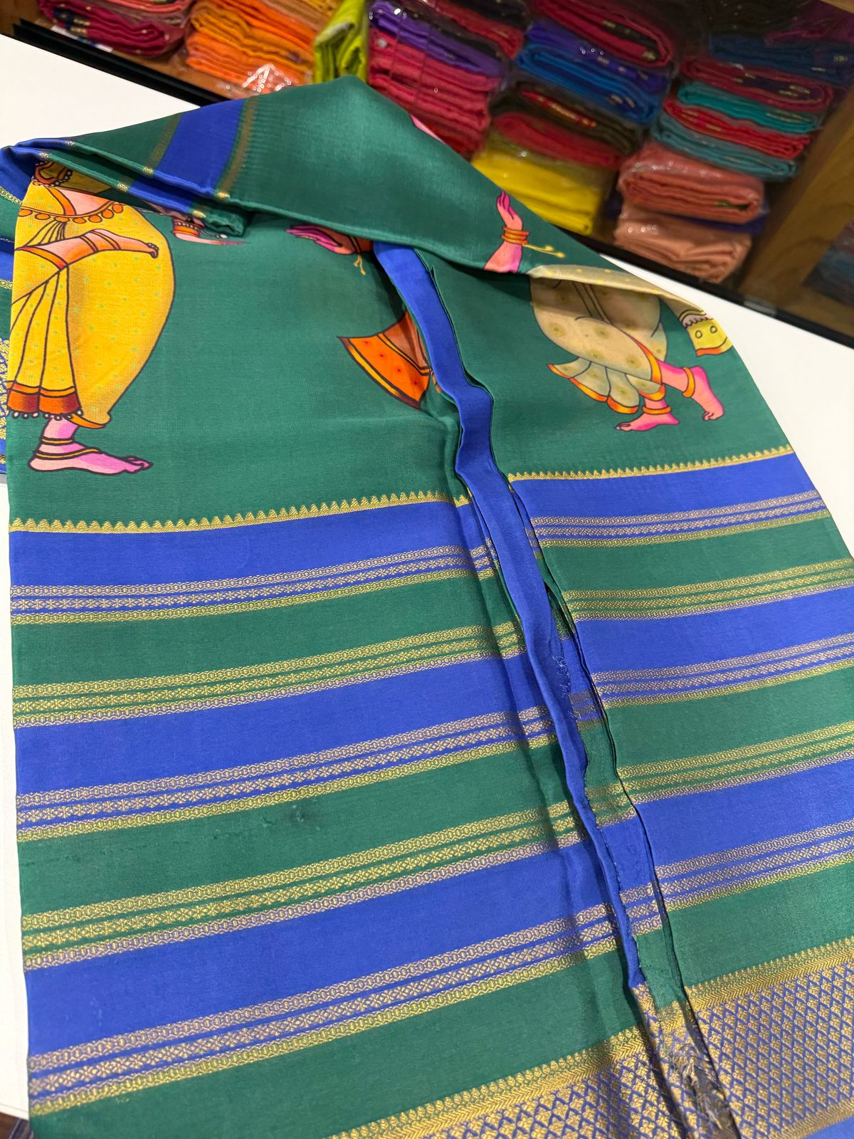 Pure Mysore Silk Doll Printed Saree