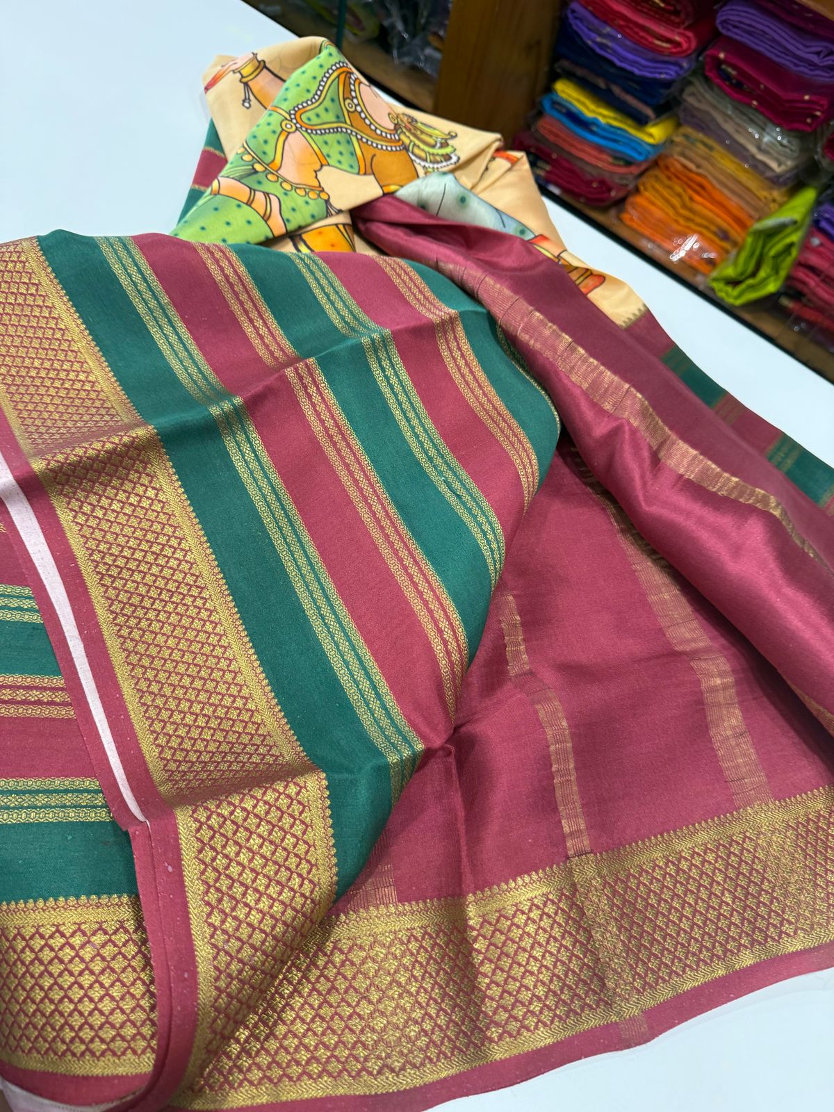 Pure Mysore Silk Doll Printed Saree