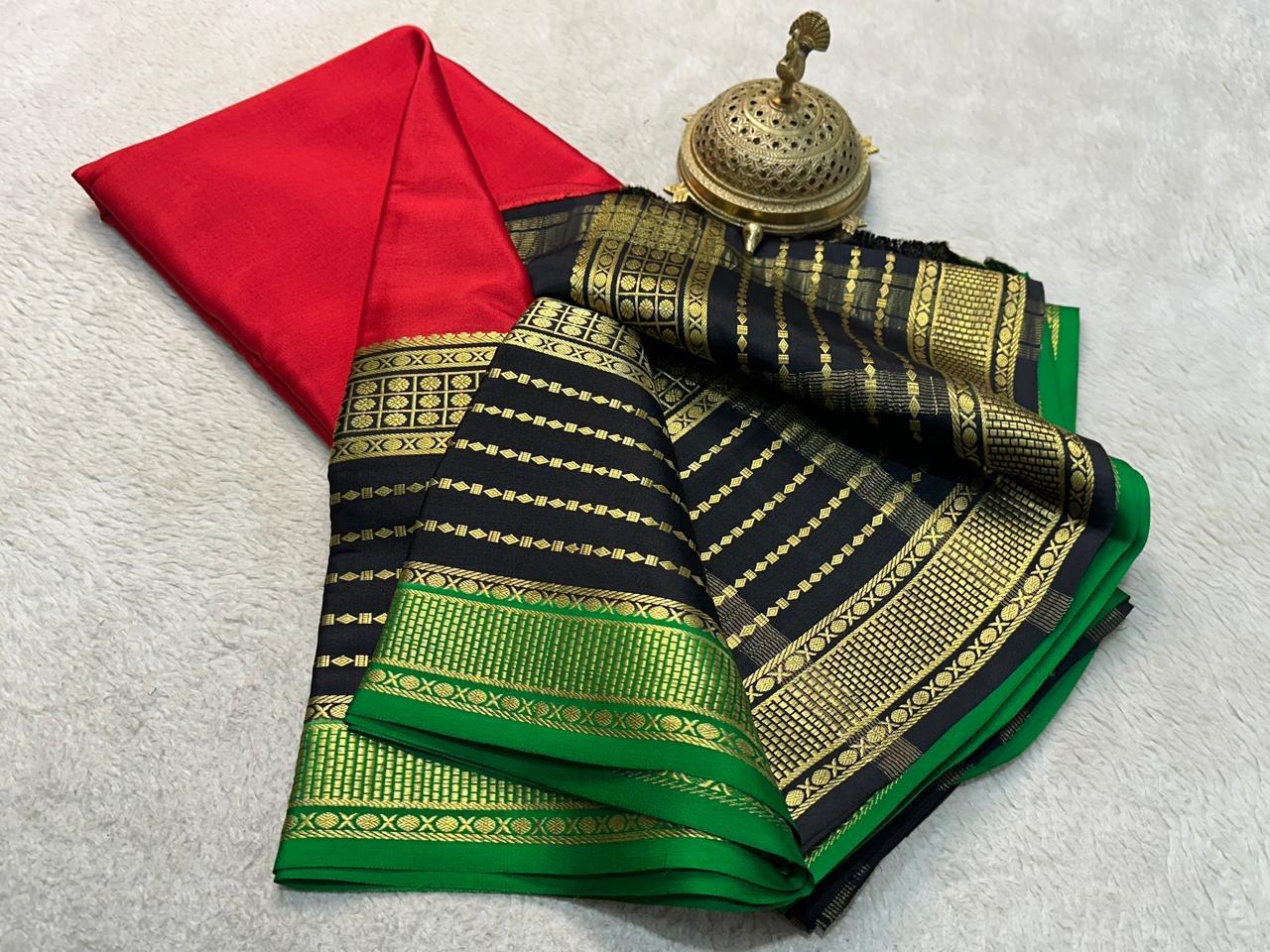 Pure Mysore Silk Plain Saree