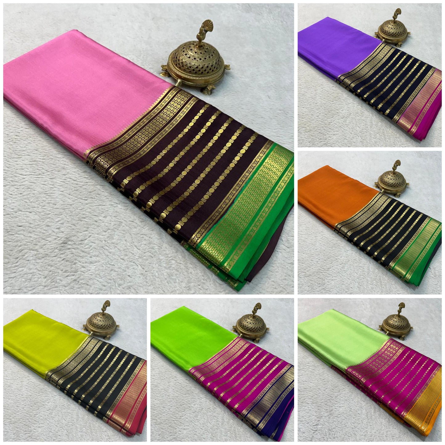Pure Mysore Silk Plain Saree