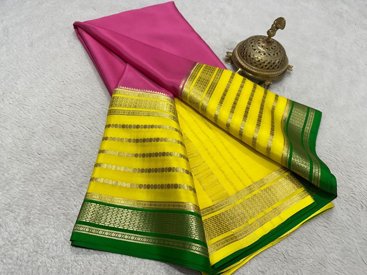 Pure Mysore Silk Plain Saree