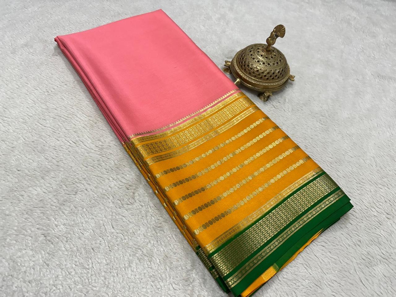 Pure Mysore Silk Plain Saree