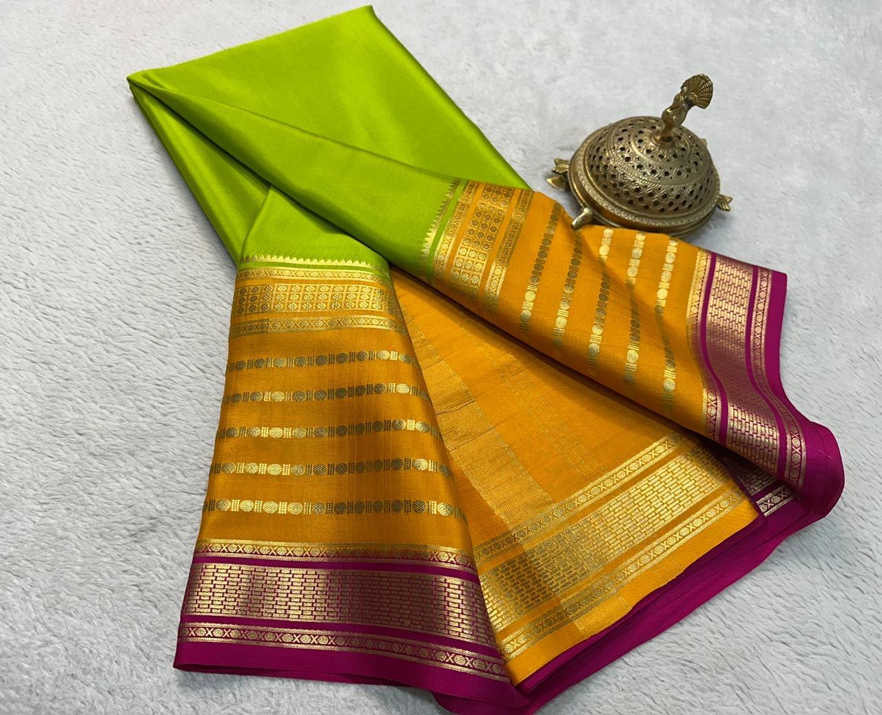 Pure Mysore Silk Plain Saree