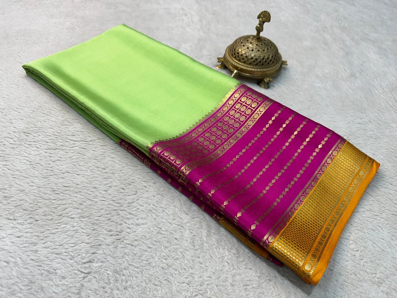 Pure Mysore Silk Plain Saree