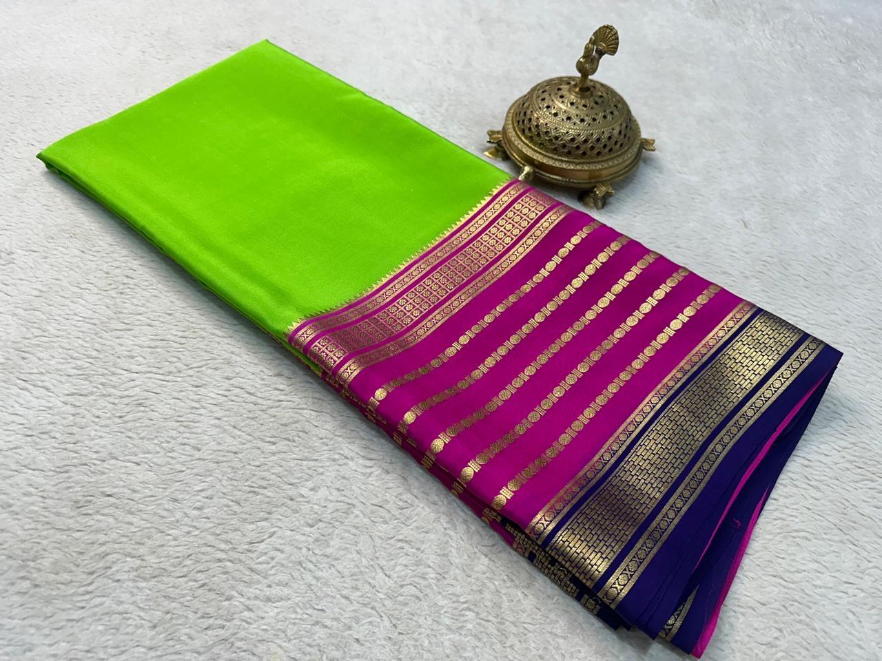 Pure Mysore Silk Plain Saree