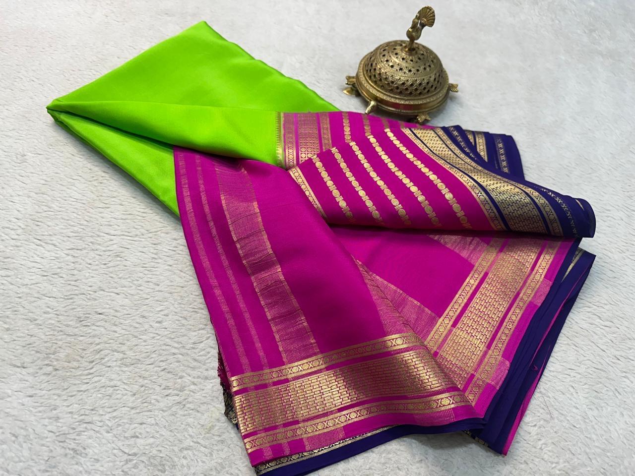 Pure Mysore Silk Plain Saree