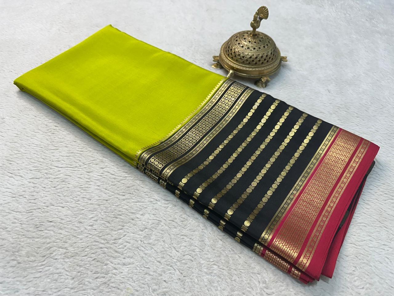 Pure Mysore Silk Plain Saree