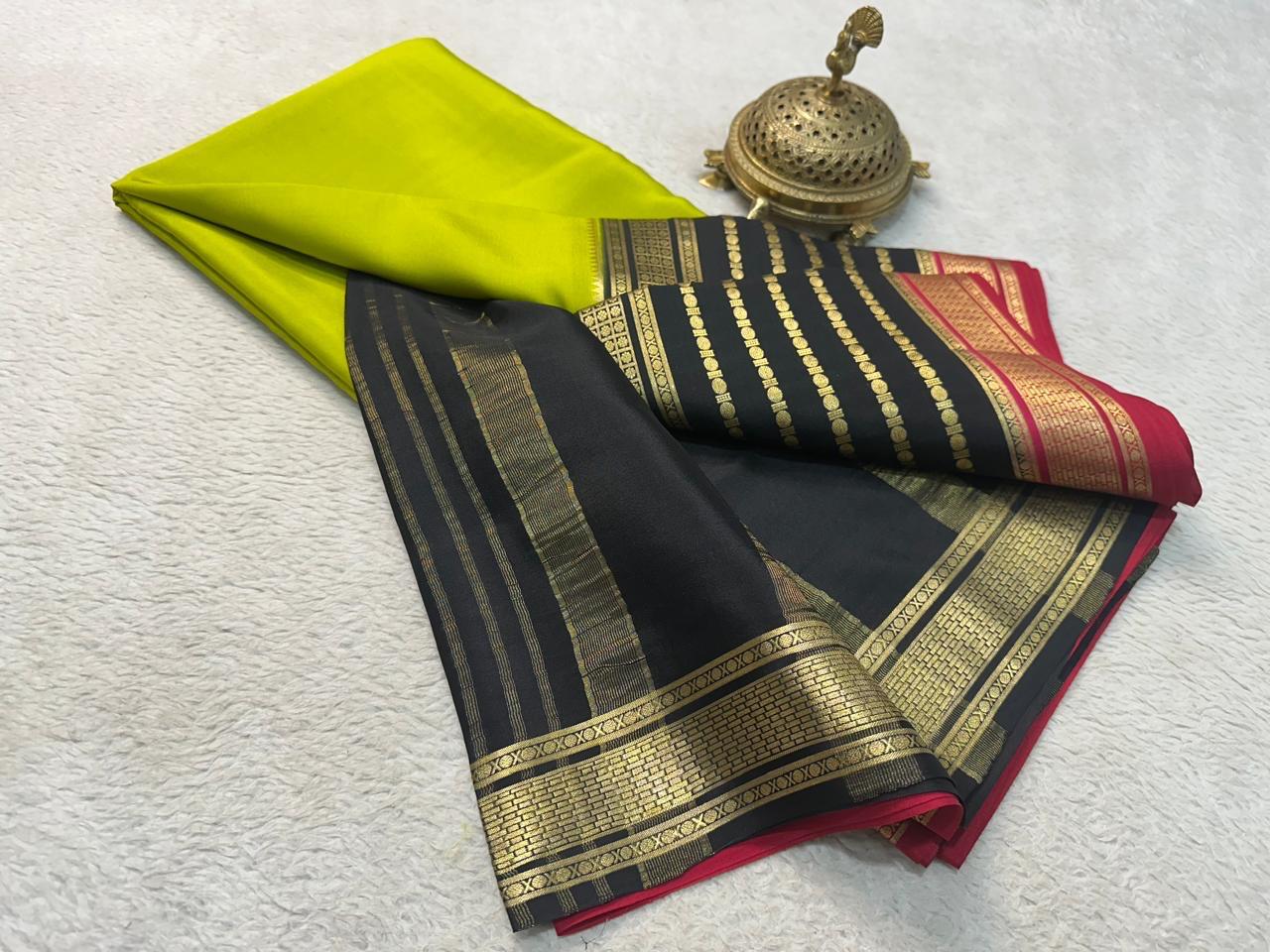 Pure Mysore Silk Plain Saree