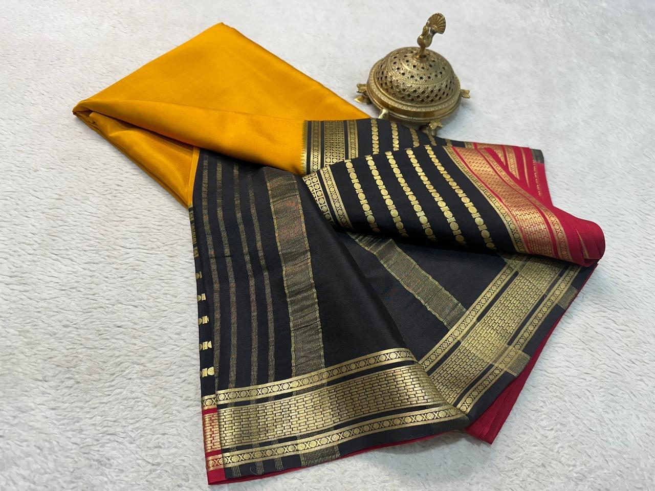 Pure Mysore Silk Plain Saree