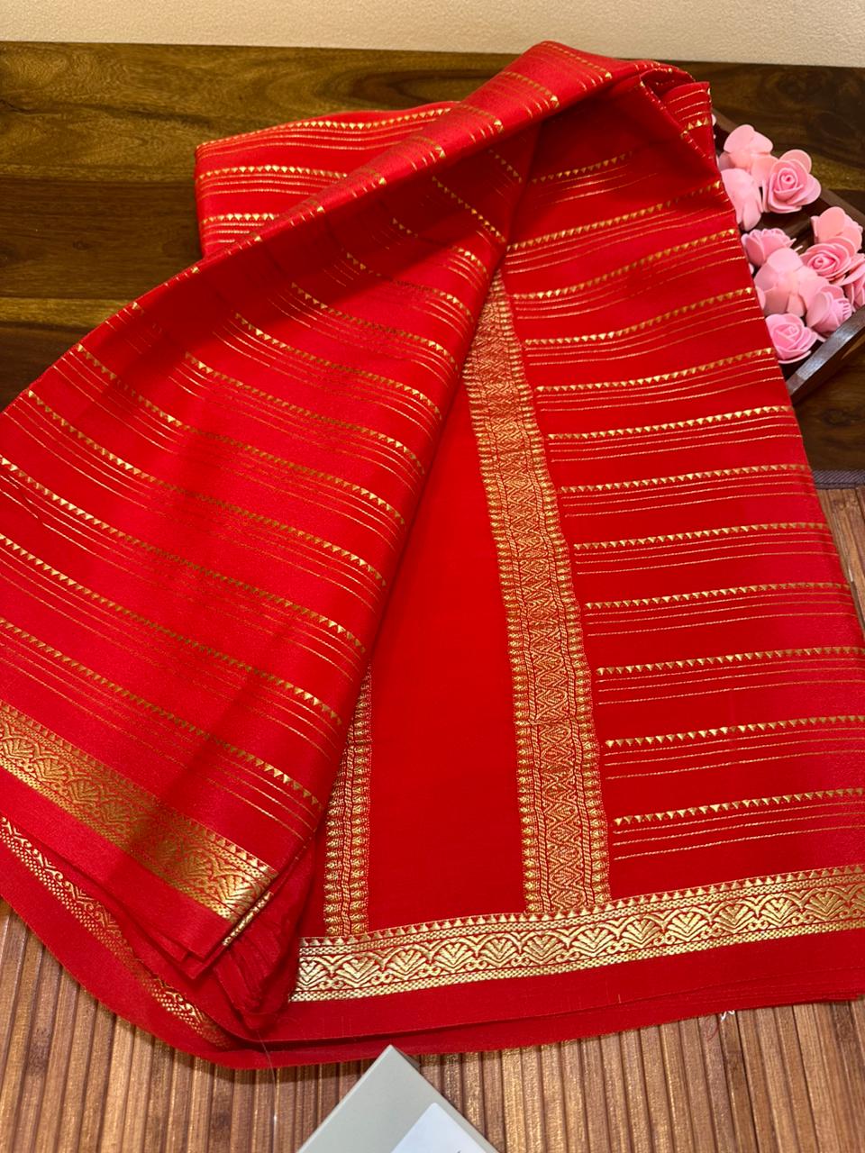 Pure mysore silk sarees with pure real gold and real silver zari saree