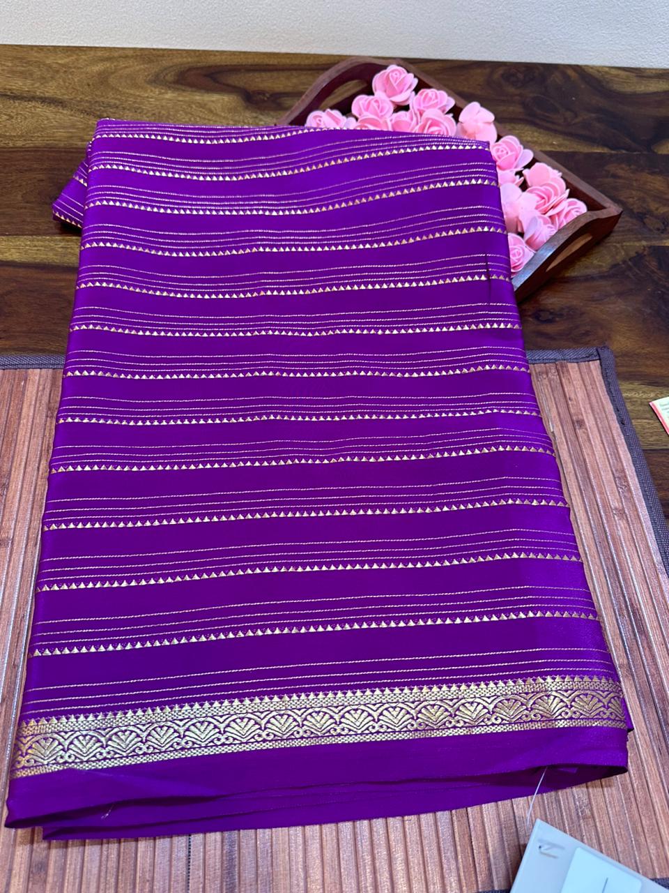 Pure mysore silk sarees with pure real gold and real silver zari saree