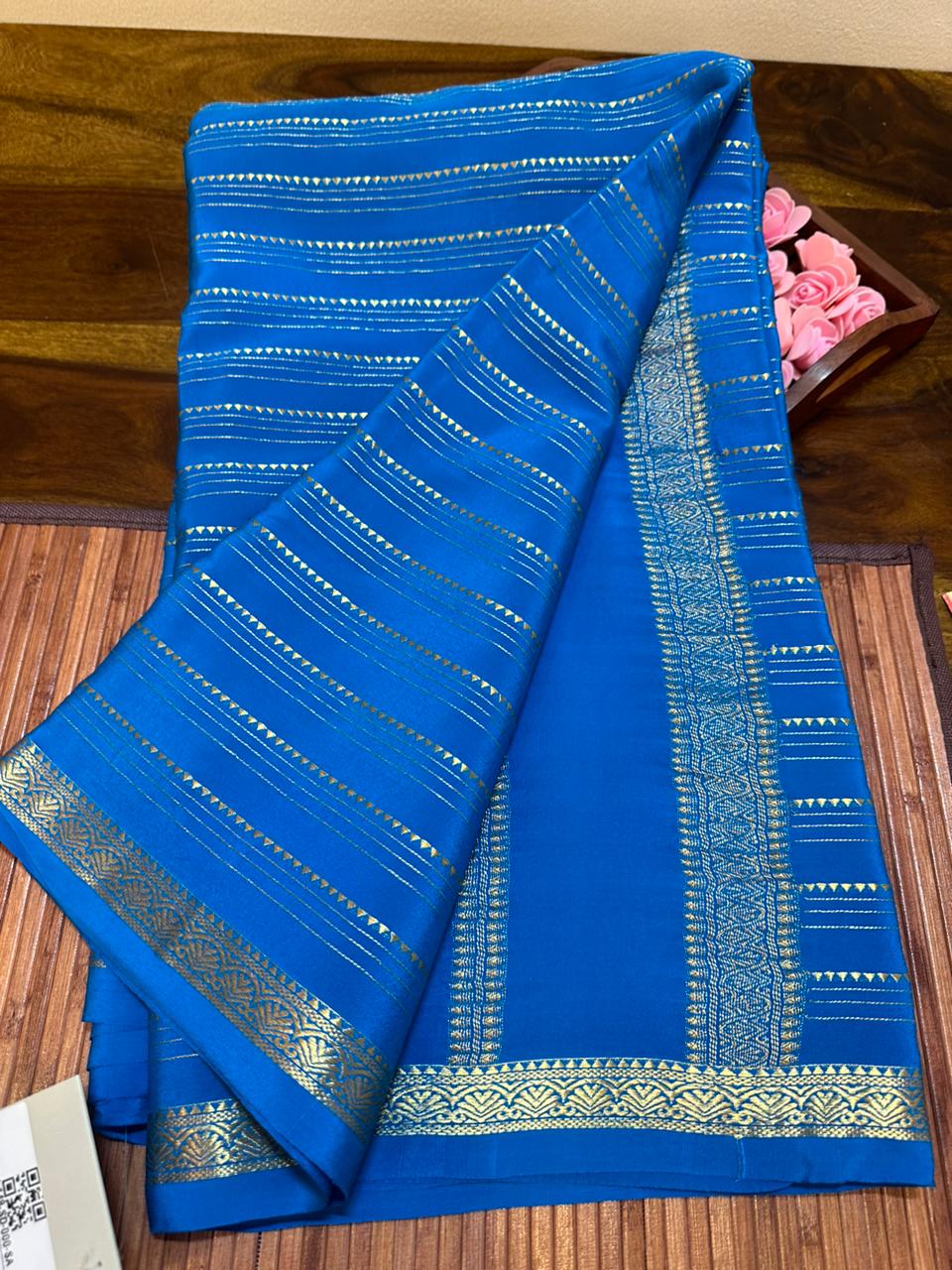 Pure mysore silk sarees with pure real gold and real silver zari saree