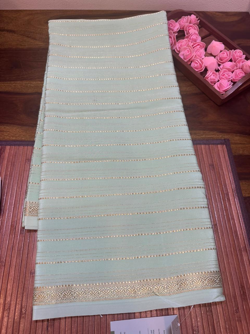 Pure mysore silk sarees with pure real gold and real silver zari saree