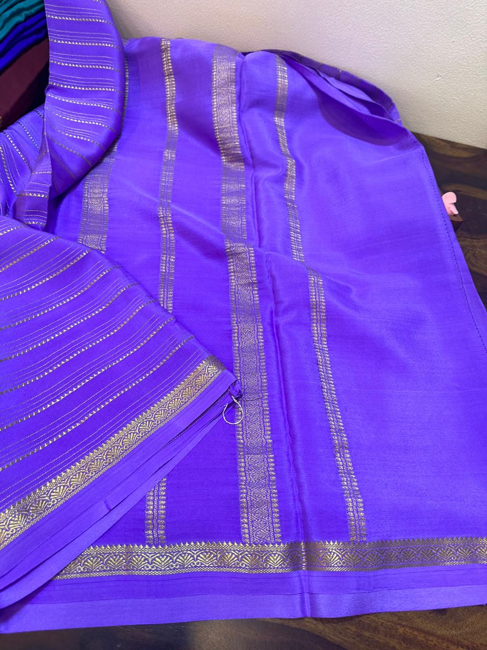 Pure mysore silk sarees with pure real gold and real silver zari saree