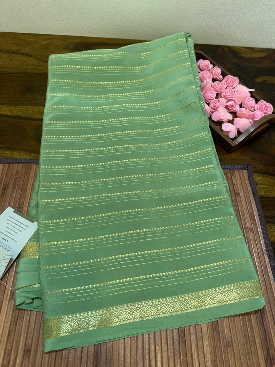 Pure mysore silk sarees with pure real gold and real silver zari saree