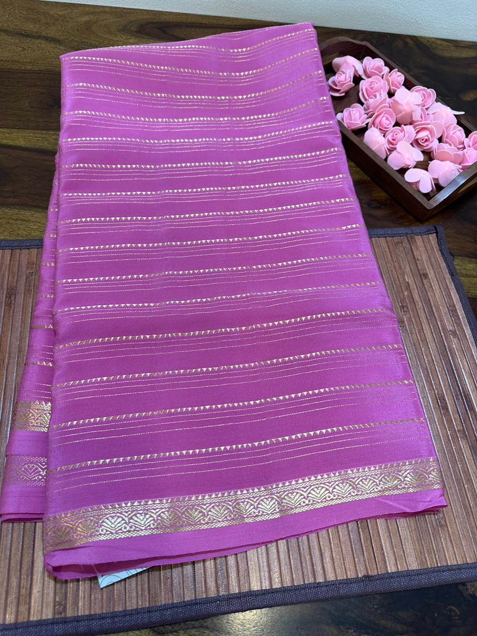 Pure mysore silk sarees with pure real gold and real silver zari saree