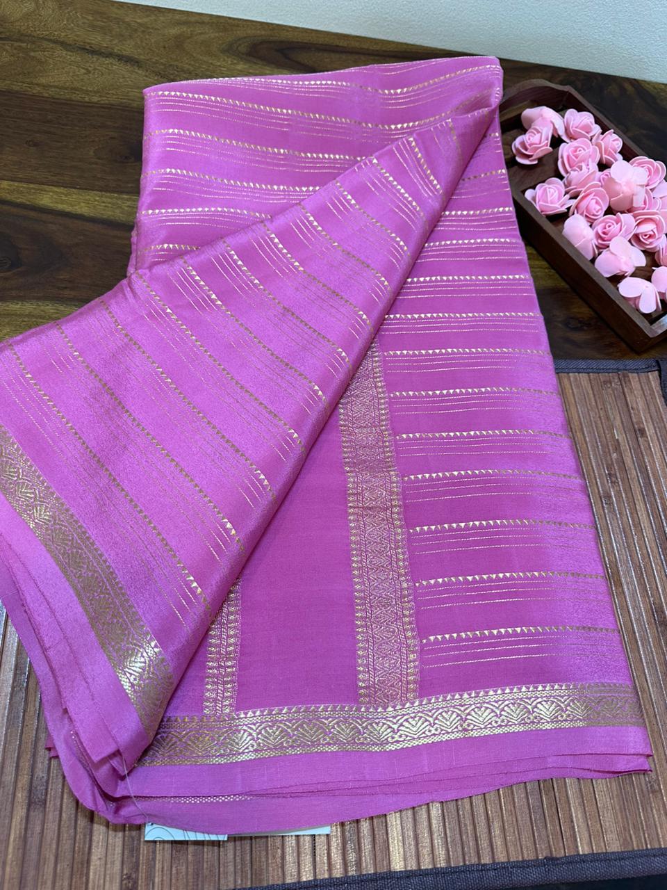 Pure mysore silk sarees with pure real gold and real silver zari saree