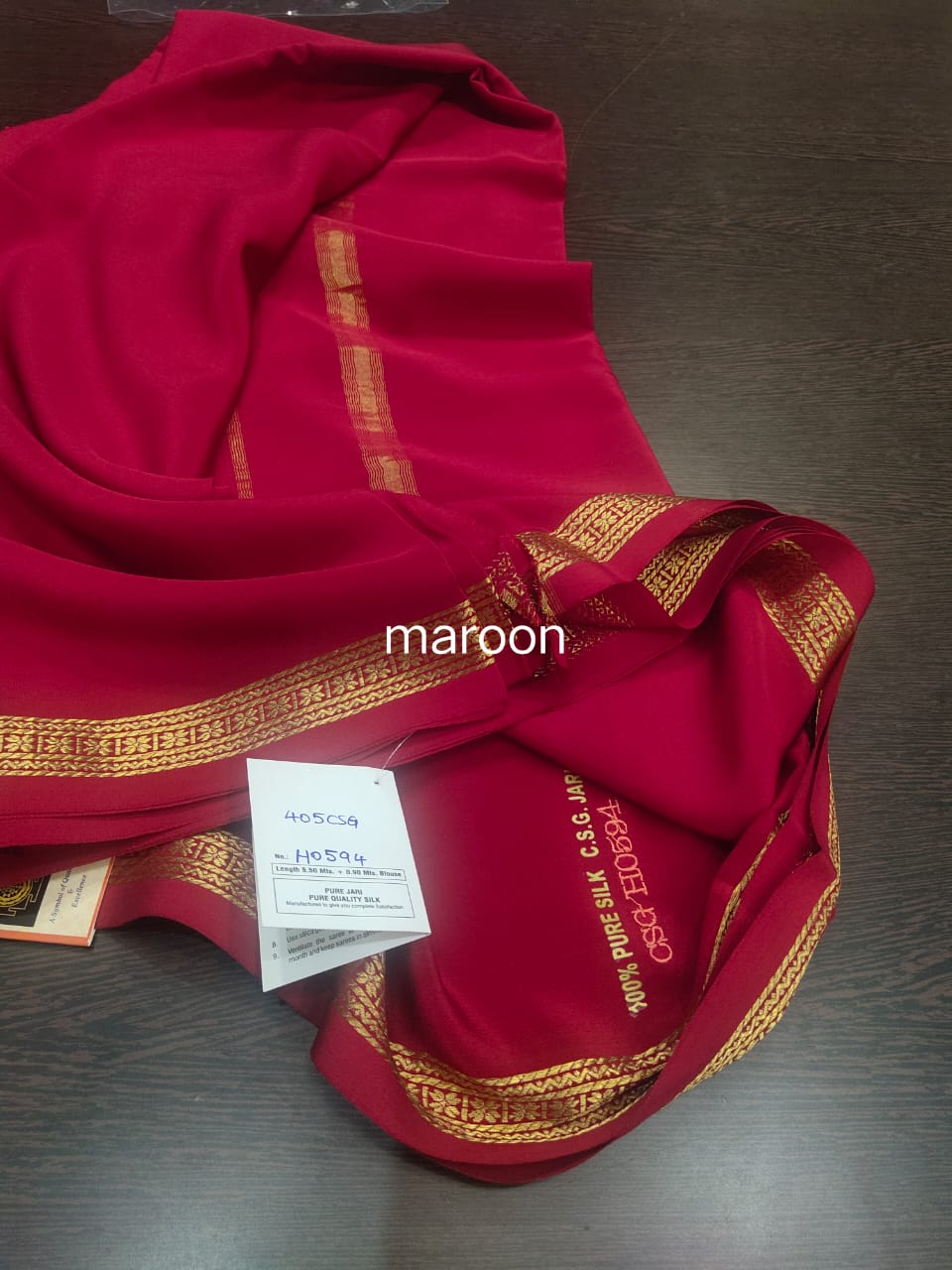 Pure zari mysore silk saree