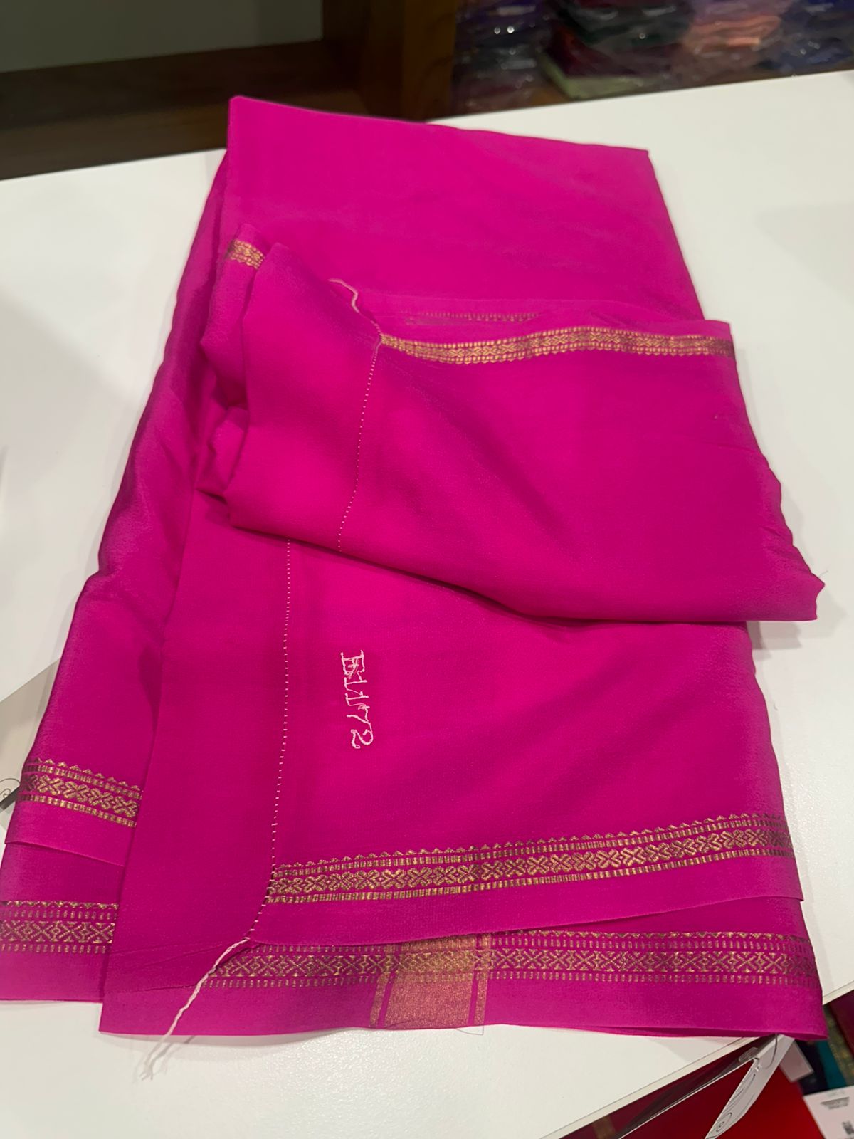 Pure zari mysore silk gold and silver zari saree