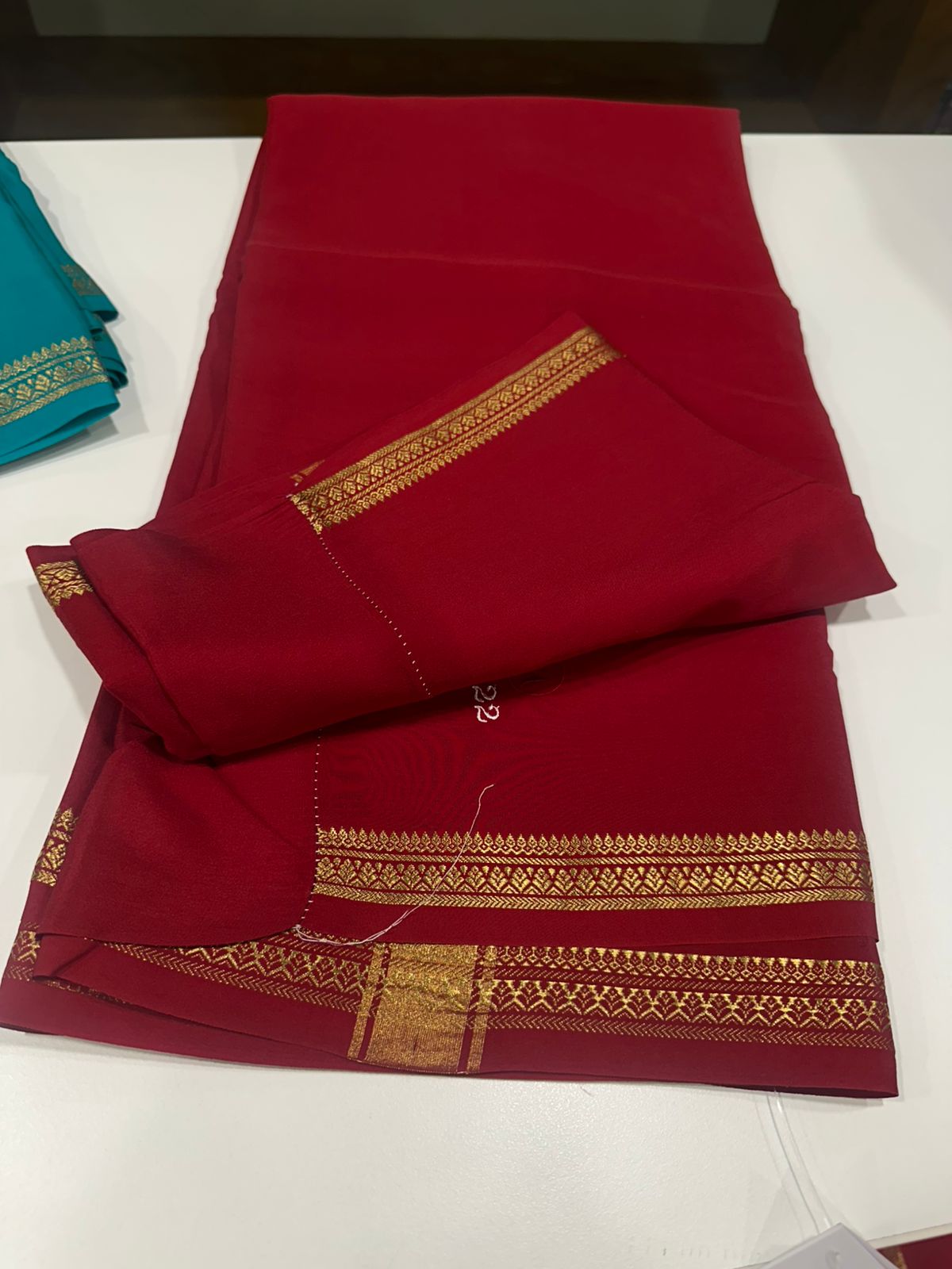 Pure zari mysore silk gold and silver zari saree