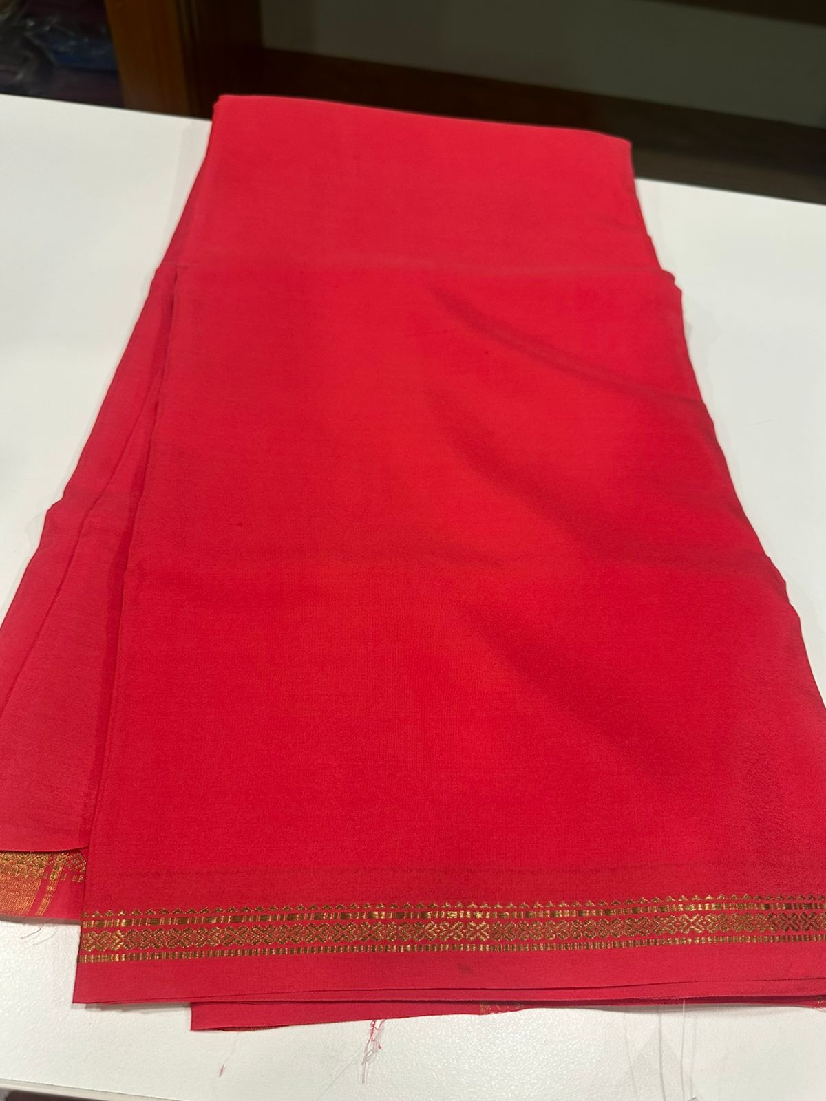 Pure zari mysore silk gold and silver zari saree