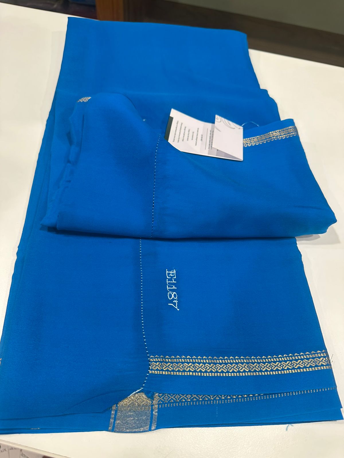 Pure zari mysore silk gold and silver zari saree