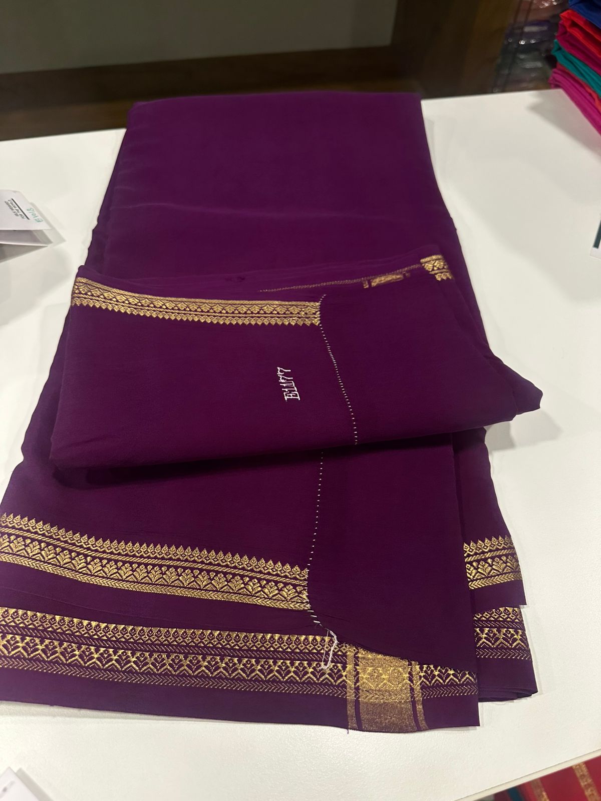 Pure zari mysore silk gold and silver zari saree