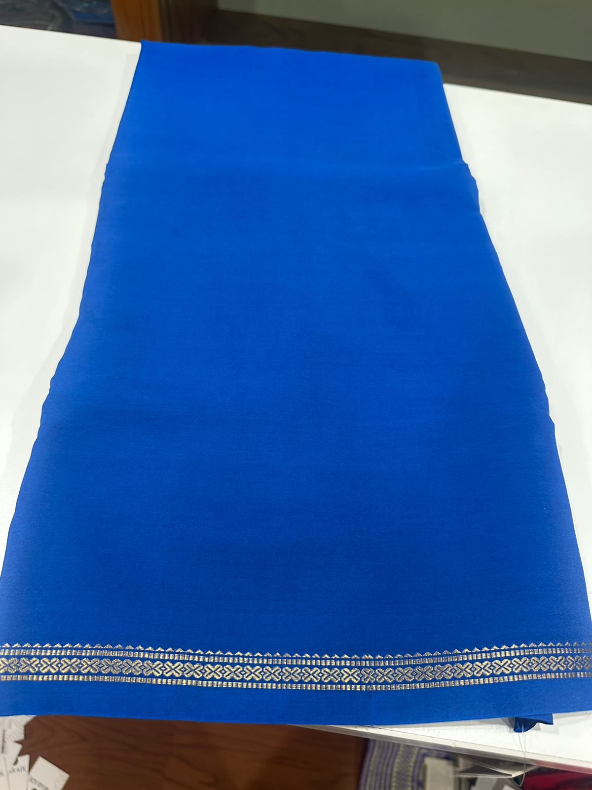 Pure zari mysore silk gold and silver zari saree