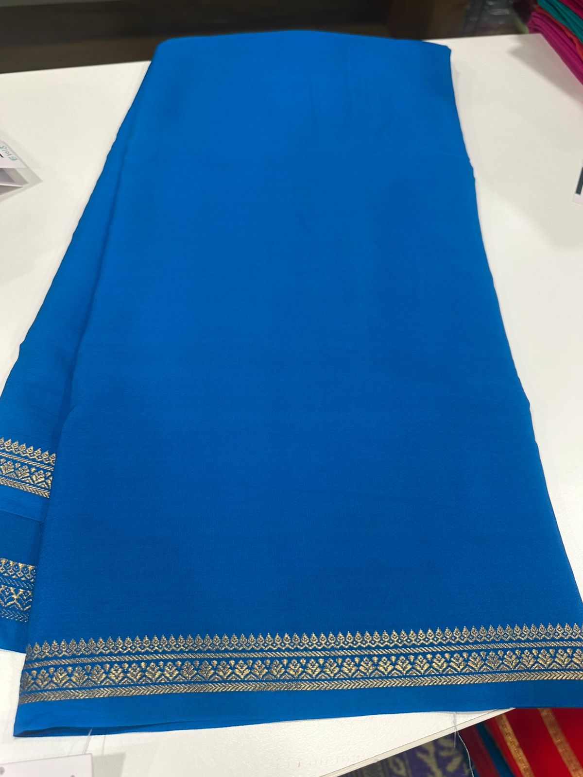Pure zari mysore silk gold and silver zari saree