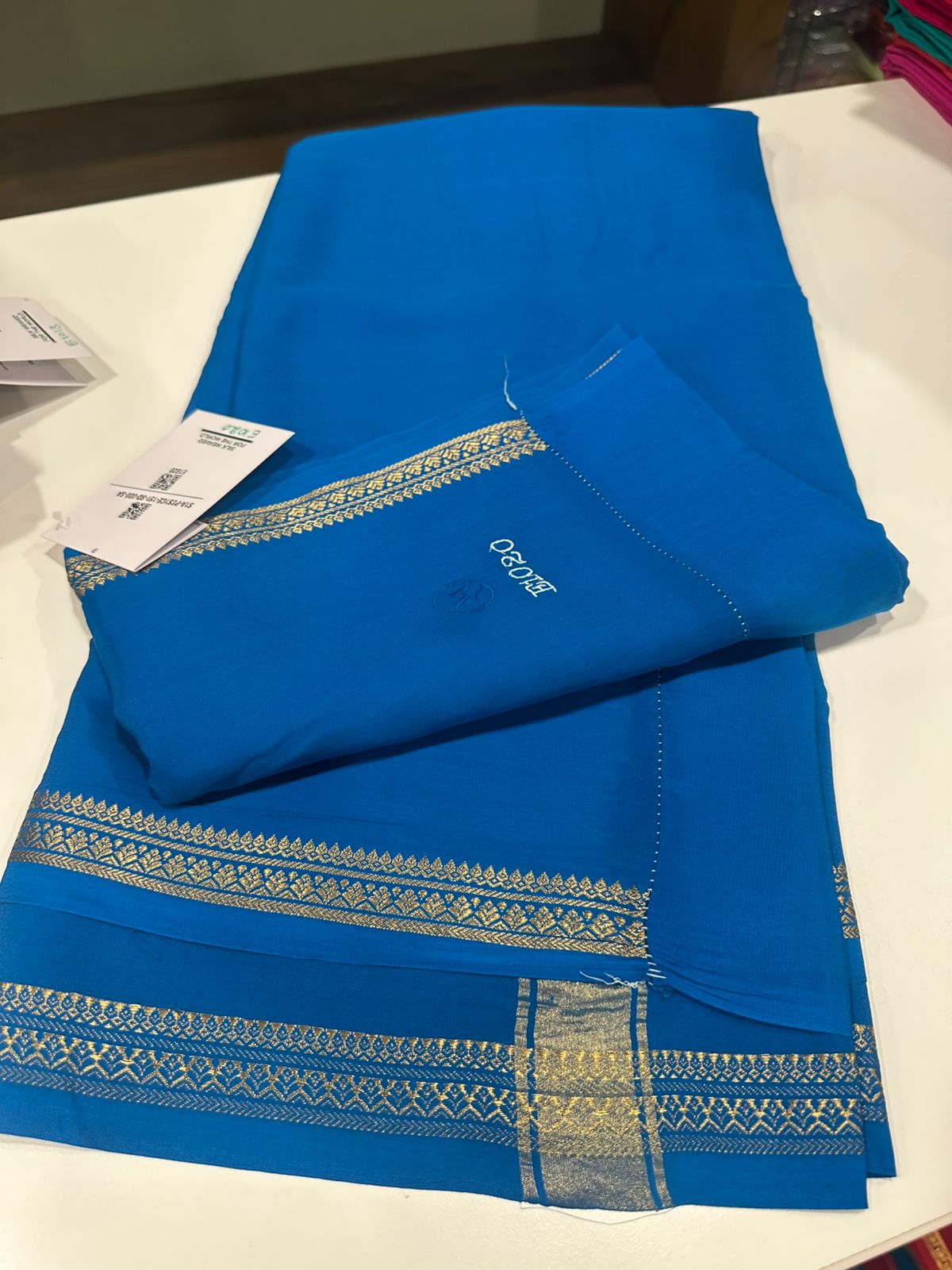 Pure zari mysore silk gold and silver zari saree