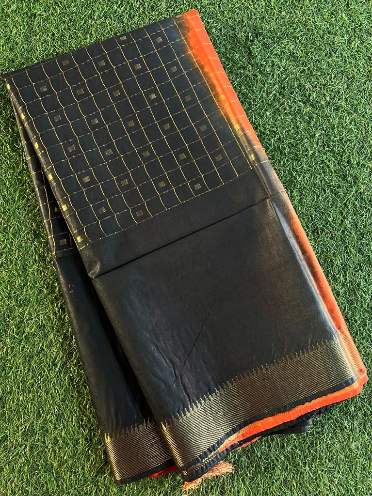 Purely handwoven bhagalpuri tussar silk saree