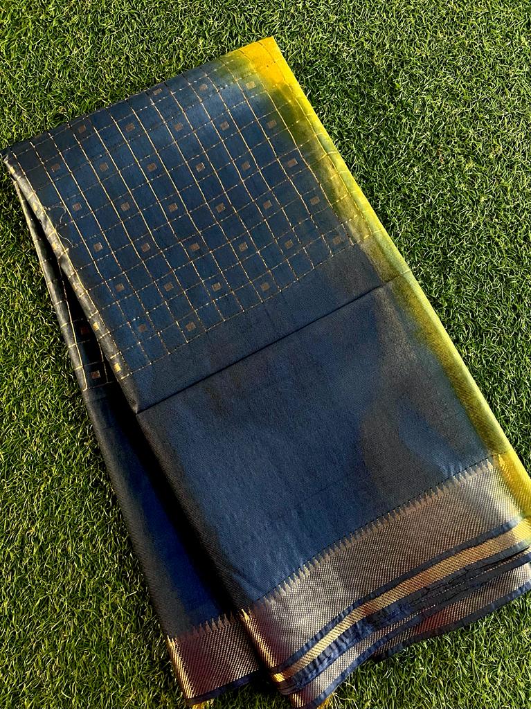 Purely handwoven bhagalpuri tussar silk saree