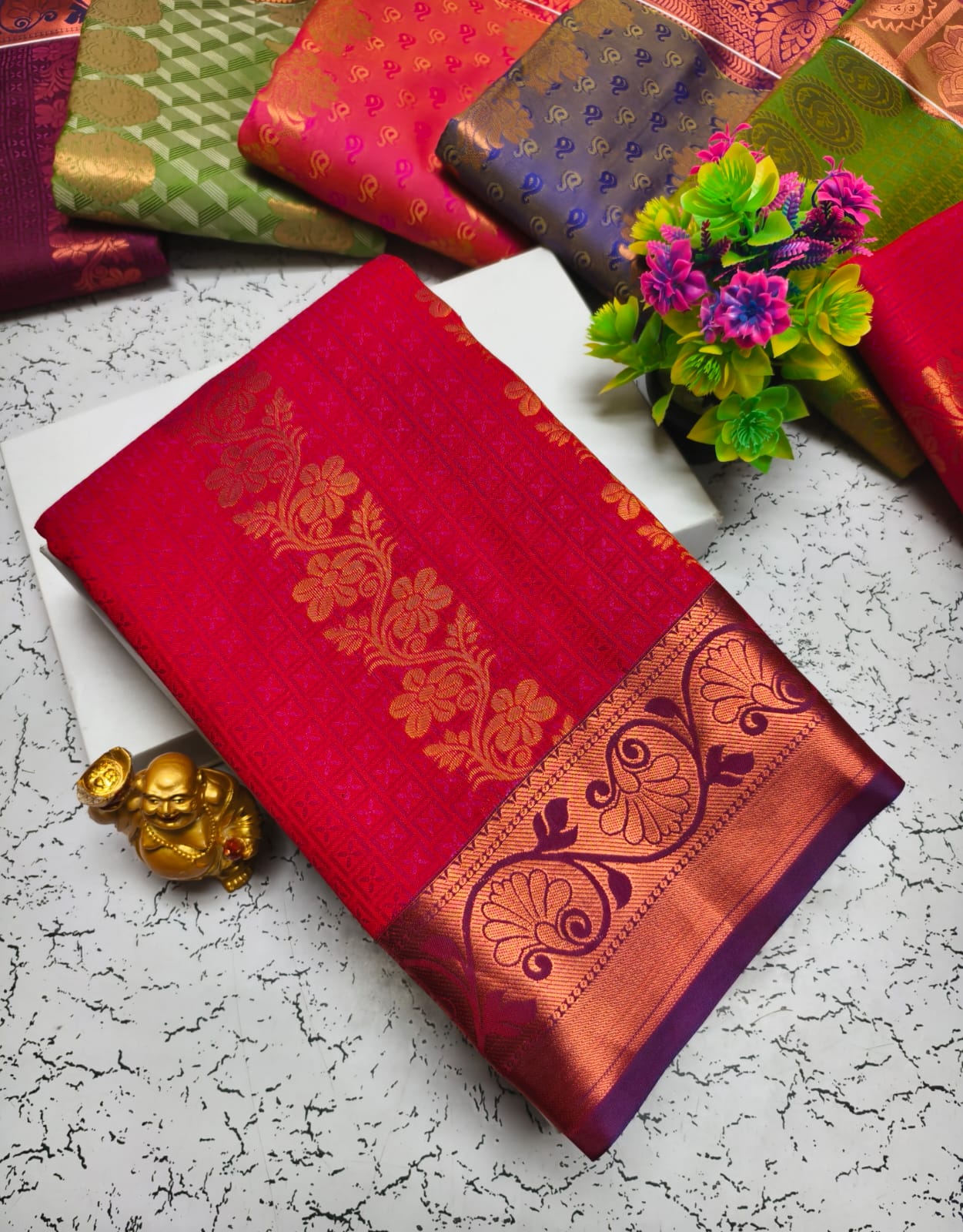 Vasthrakala Semi Silk Samuthrika Wedding Saree
