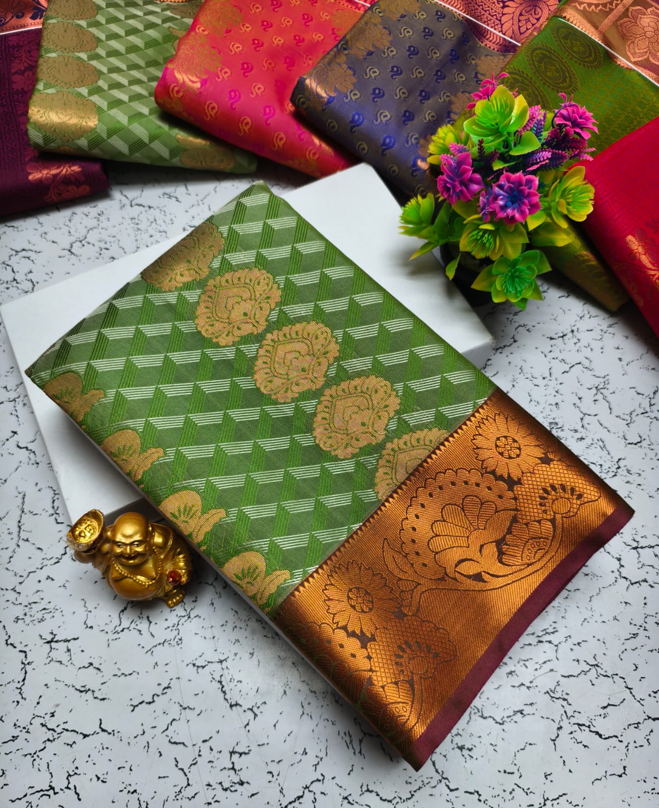 Vasthrakala Semi Silk Samuthrika Wedding Saree