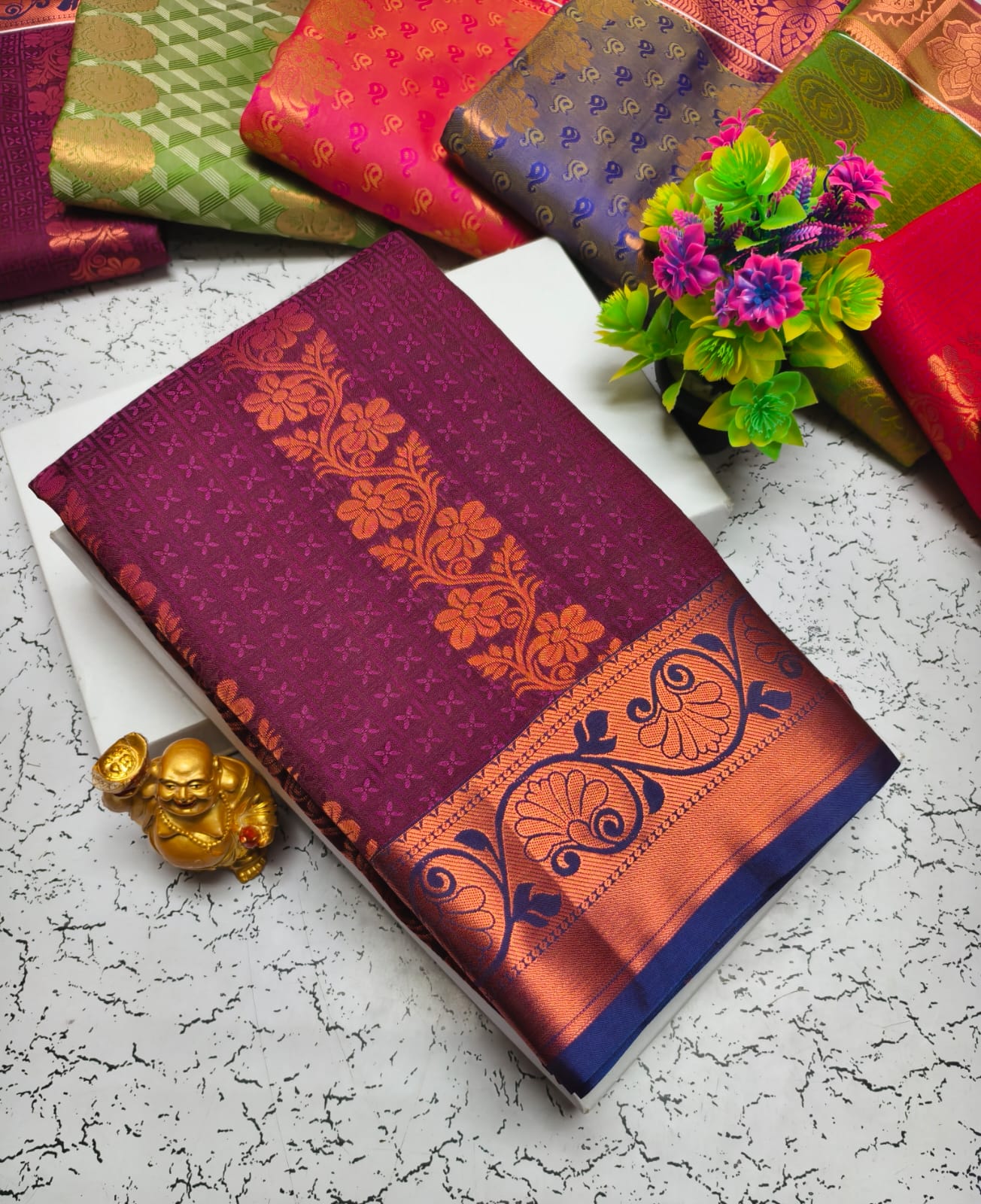 Vasthrakala Semi Silk Samuthrika Wedding Saree