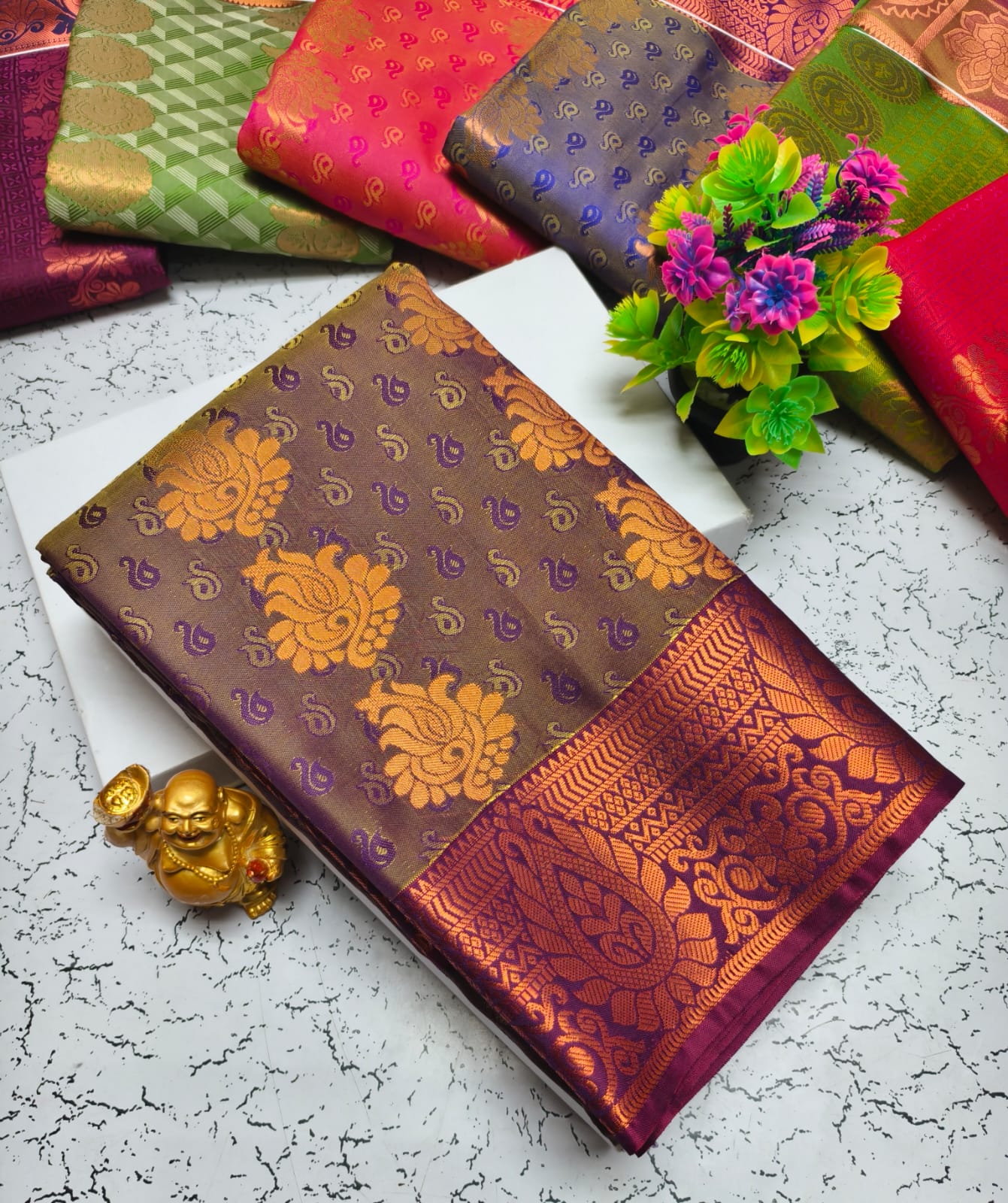 Vasthrakala Semi Silk Samuthrika Wedding Saree